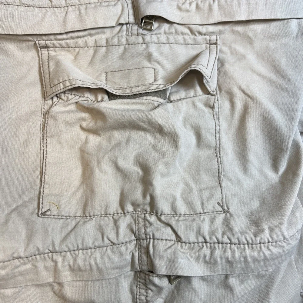 Eddie Bauer Convertible Zip Off Cargo Pants Mens 44x30 Khaki 3-in-1 Gorpcore